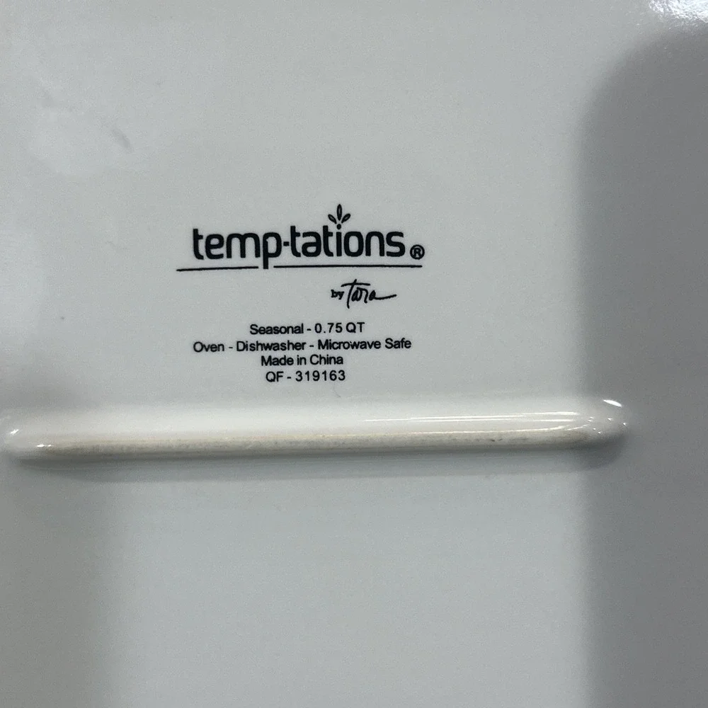 Temp-tations Set of (3) Stoneware Micro Bakers Lemon & Palms